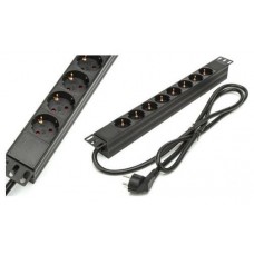 Phasak - Regleta Rack 19" 1U 8 tomas 16A 3500W